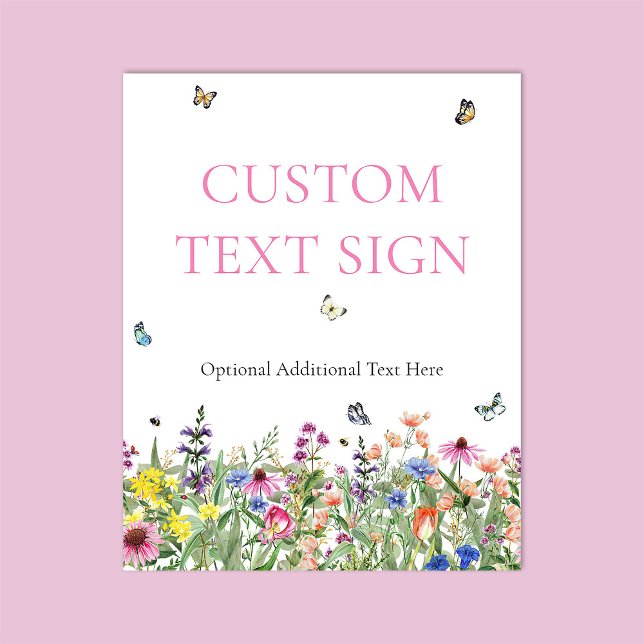 Señal de Despedida de Soltera con Flores Silvestre (Subido por el creador)