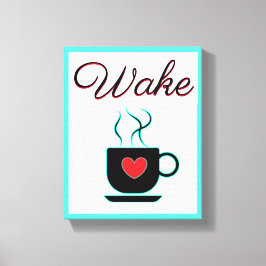 Señal de despertar para cocina, café, azul verdoso