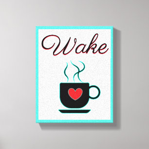 Señal de despertar para cocina, café, azul verdoso