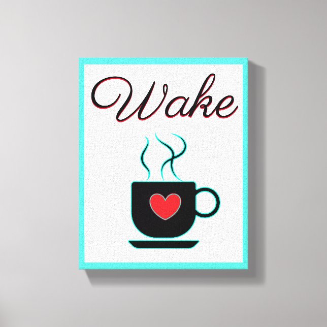 Señal de despertar para cocina, café, azul verdoso (Anverso)