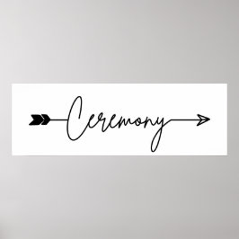 Señal de dirección de la ceremonia derecha