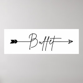 Señal de dirección derecha de signo de bufé Boda