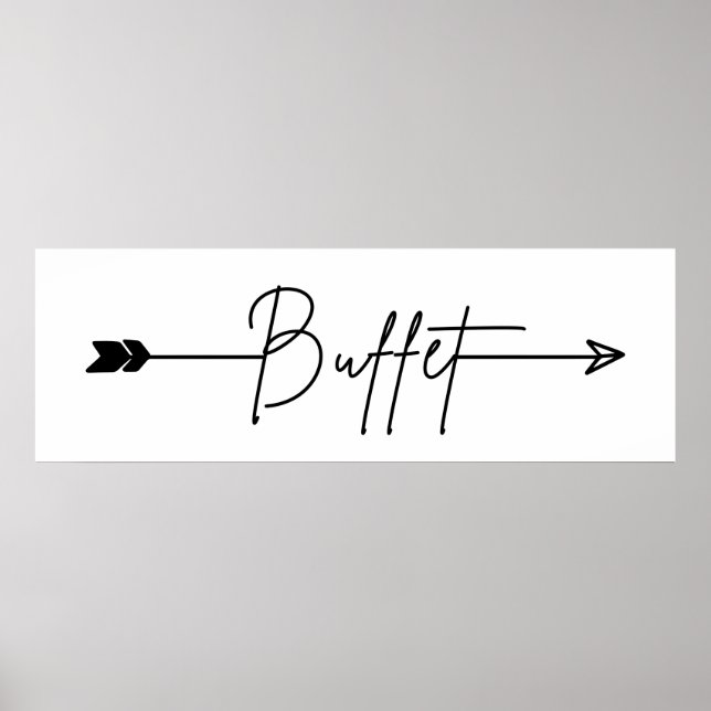 Señal de dirección derecha de signo de bufé Boda (Frente)