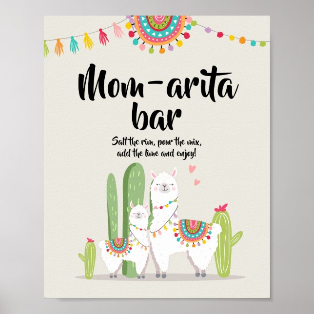 Señal de Ducha de Llama Fiesta de Margarita Mom-ar (Frente)