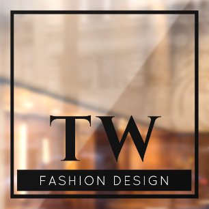 Señal de empresa de moda Transparente Negro