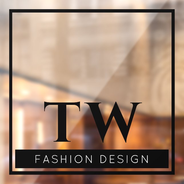 Señal de Empresa de Moda Transparente Negro (Hoja 2)