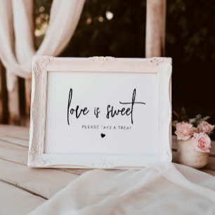 Señal de Favor de Boda Simple Amor es Dulce