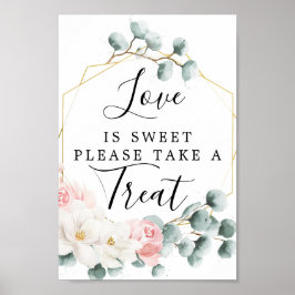 Señal de favores de amor floral verde es dulce