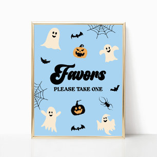 Señal de Favores de Fiesta de Halloween Espeluznan