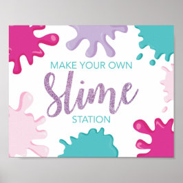 señal de fiesta de cumpleaños de Slime rosa para h