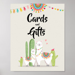 Señal de fiesta de llamas para baby shower de tarj