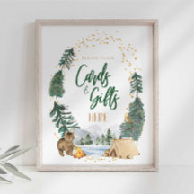 Señal de fiesta de tarjetas y regalos
