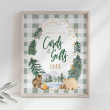 Señal de fiesta de tarjetas y regalos