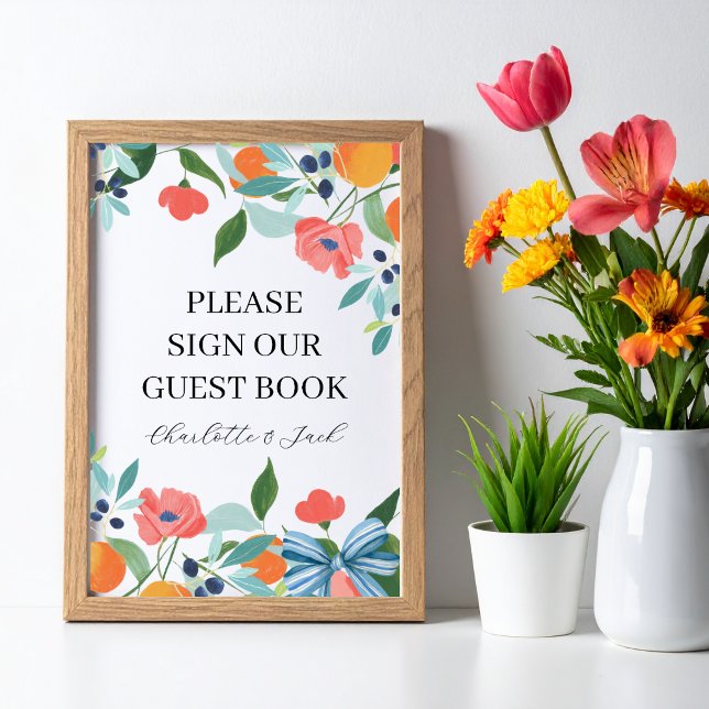 Señal de Florales y Lazo para Firmar el Libro de I (Subido por el creador)