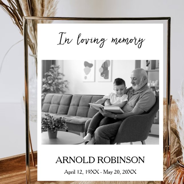 Señal de funeral minimalista Señal de memorial sim (Subido por el creador)