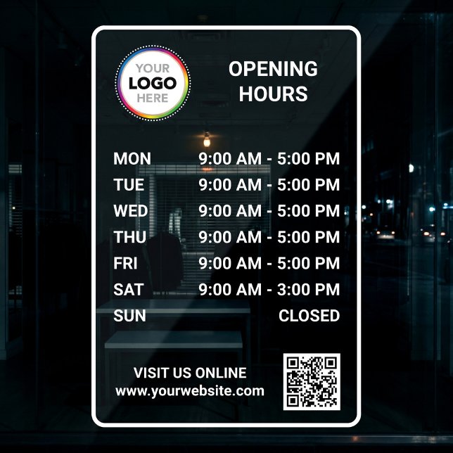 Señal de Horario de Apertura de Tienda Personaliza (Subido por el creador)