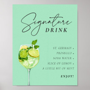 Señal de Hugo Spritz Bebida característica Fiesta 