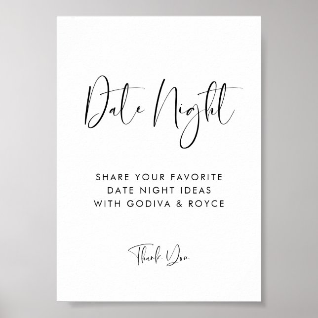 Señal de ideas nocturnas elegantes y modernas (Frente)