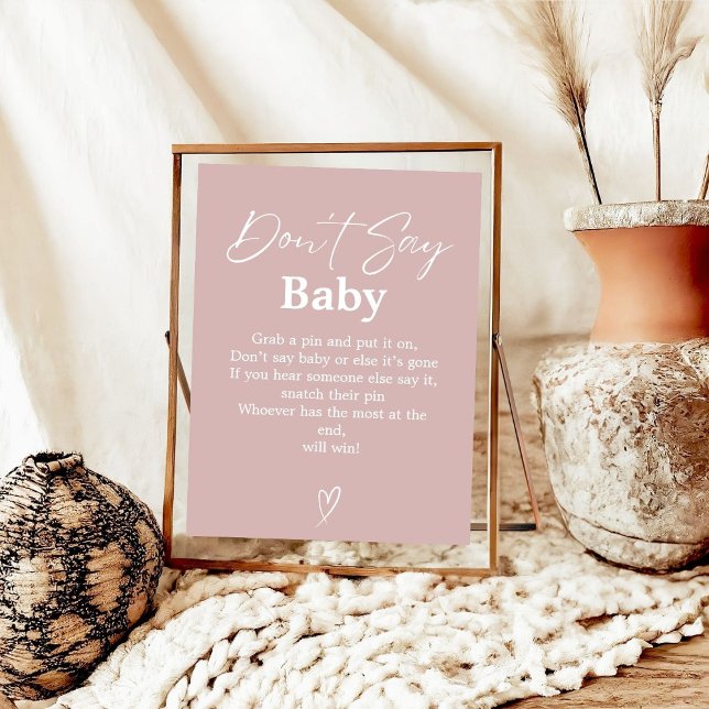 Señal de juego "Baby Baby Shower" de Dusty Pink (Subido por el creador)