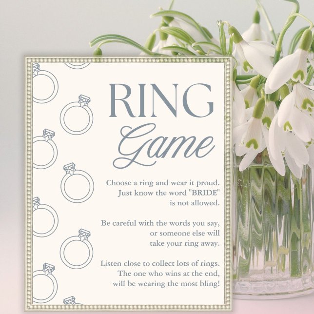 Señal de juego de anillo de lluvia de boda azul no (Subido por el creador)