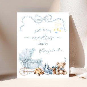 Señal de juego de baby shower de carruaje coquette