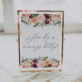 Señal de juego de baby shower: ¿Qué tan grande est