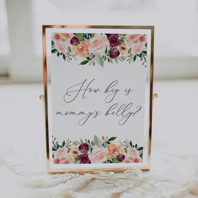 Señal de juego de baby shower: ¿Qué tan grande est (Subido por el creador)