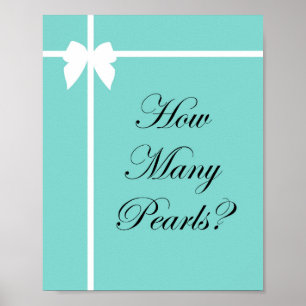 Señal de juego de baby shower turquesa acuático