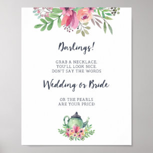 Señal de juego para fiesta de compromiso nupcial N