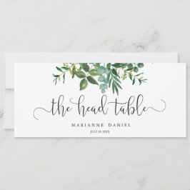 Señal de la tabla de la cabeza del boda de color d