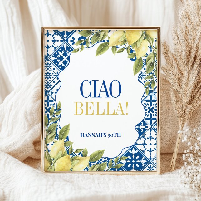 Señal de limón italiano Ciao Bella La Dolce Vita (Subido por el creador)