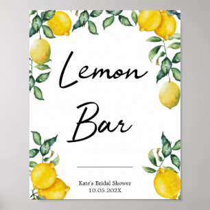 señal de limones personalizada de barra de limón