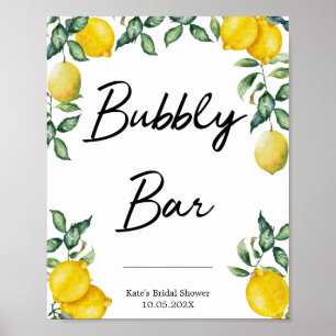 señal de limones personalizada de Bubbly Bar