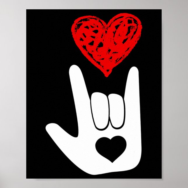 Señal de mano de amor del lenguaje de señas americ (Frente)