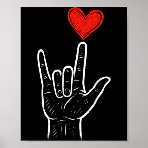 Señal de mano de amor en lenguaje de señas america