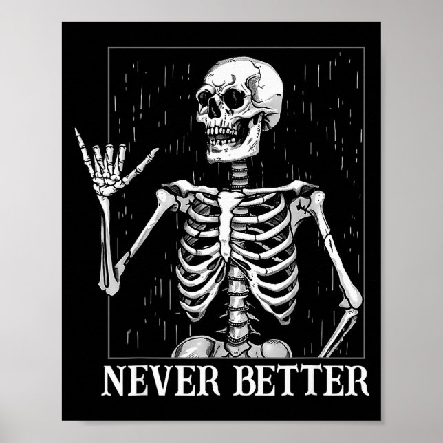 Señal de mano Shaka de Halloween nunca mejor esque (Frente)