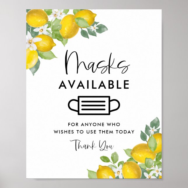 señal de máscaras disponibles para fiesta temática (Frente)