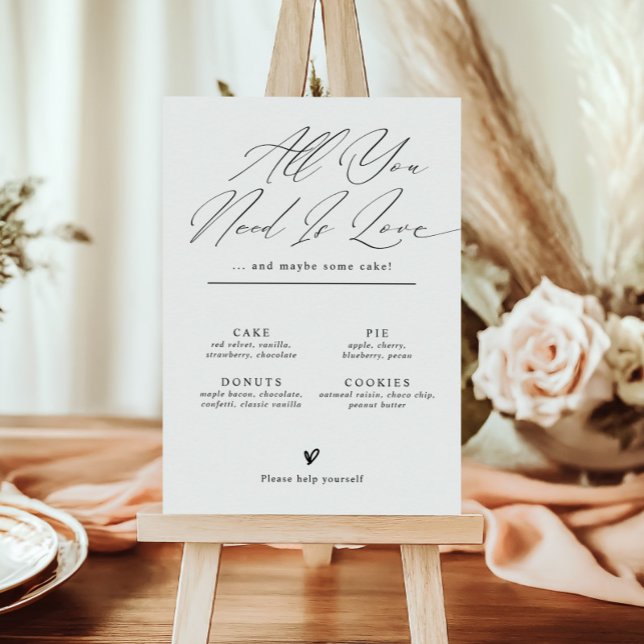 Señal de menú de barra de postres de boda minimali (Subido por el creador)