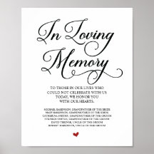 Señal de mesa conmemorativa en memoria amorosa en 