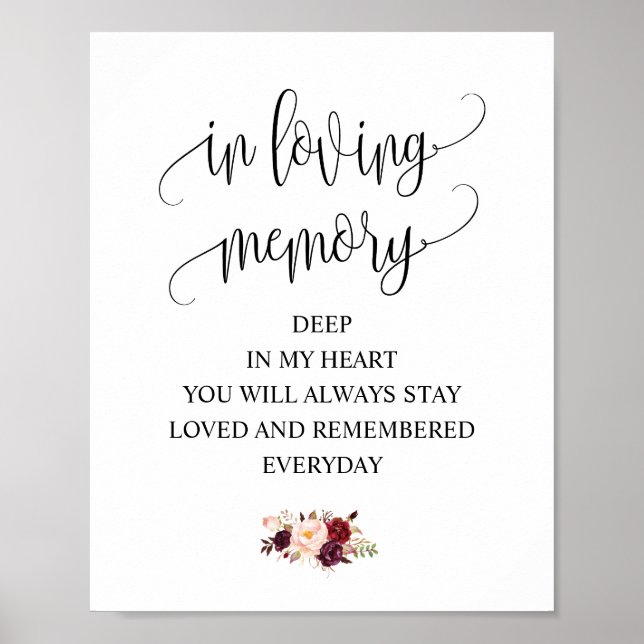 Señal de mesa conmemorativa en recuerdo de boda (Frente)