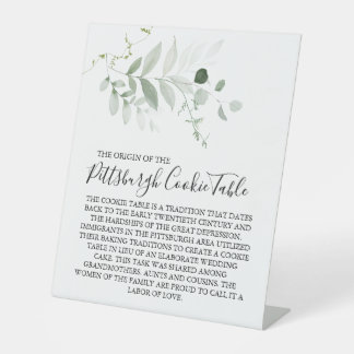 SEÑAL DE MESA DE GALLETAS DE PITTSBURGH MATRIMONIO