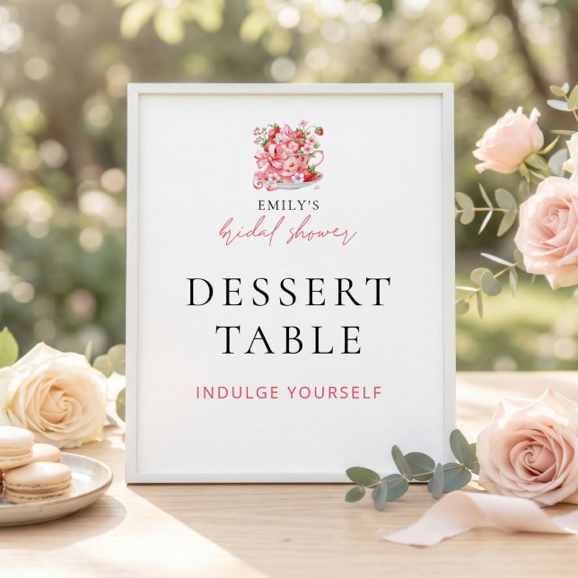 Señal de mesa de postres de taza de té de fresa pa (Subido por el creador)