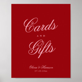 Señal de mesa de regalos de tarjetas de escritura 
