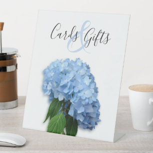 Señal de mesa de tarjetas y regalos de boda floral