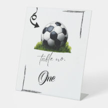 Señal de mesa para amantes del fútbol