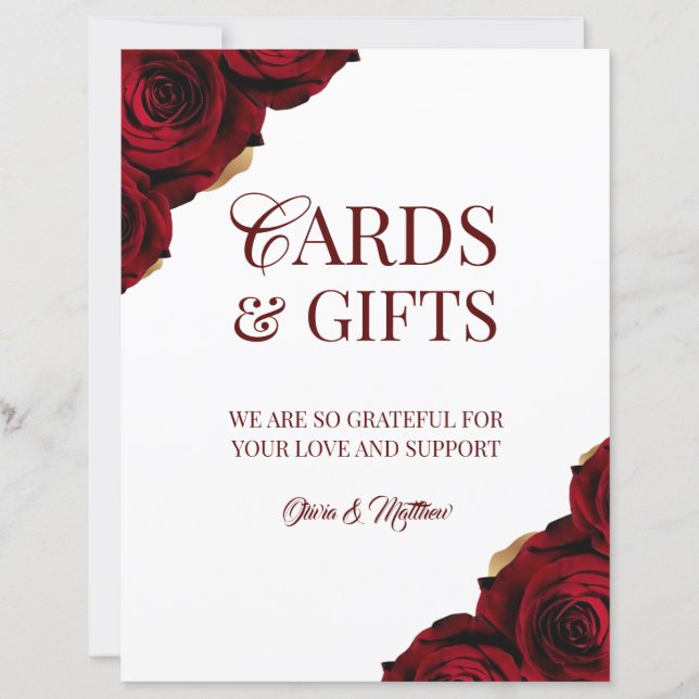 Señal de mesa para boda Tarjetas y regalos de Borg (Anverso)