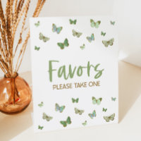 Señal de mesa para favores de fiesta de Mariposa V