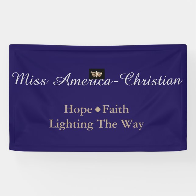 Señal de Miss América-Personalizado cristiana (Horizontal)