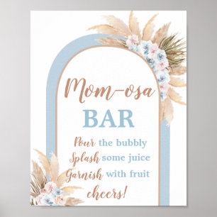 Señal de Momosa Bar Boy del Arco de Grasa Azul Pam