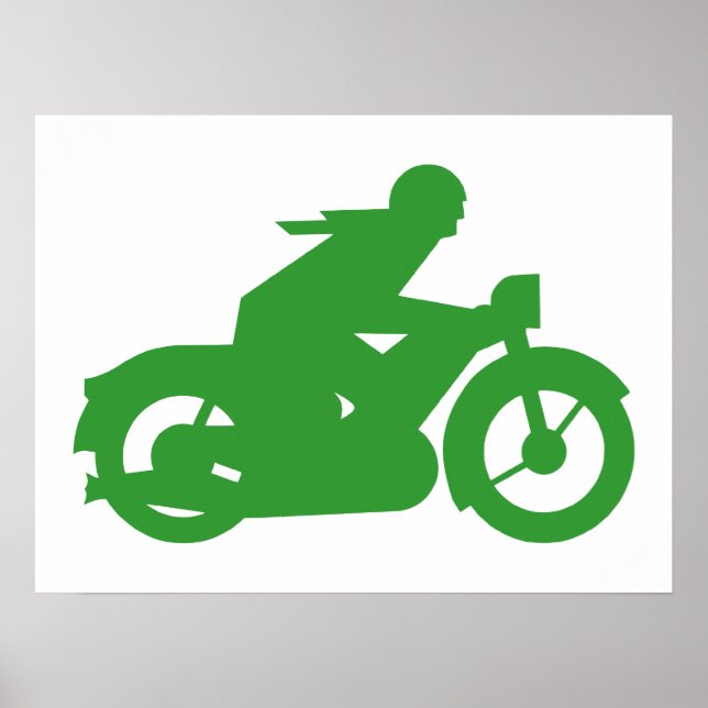 Señal de motorista verde (Frente)